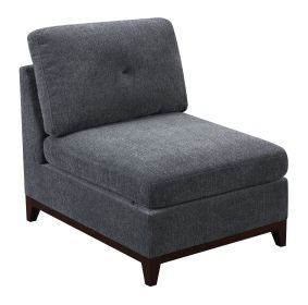 Modular Living Room Furniture Armless Chair Ash Chenille Fabric 1pc Cushion Armless Chair Couch.