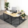 L Shaped Computer Desk PC Laptop Table Wood Workstation Home Office Furniture