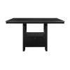 Charcoal Gray Finish Counter Height Table with Base Storage Casual Style Dining Kitchen Furniture 1pc