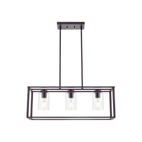 Contemporary Chandeliers Black 3 Light Modern Dining Room Lighting Fixtures Hanging