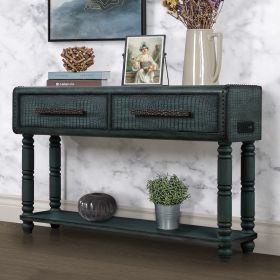 Light Luxury Retro Sofa Table with outlets