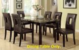 Dining Table Faux Marble Top Birch Veneer Dining Room Furniture 1pc Table