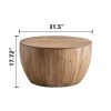 31.50"Vintage Style Bucket Shaped Coffee Table for Office, Dining Room and Living Room(Same SKU:W757P170149)