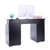 15mm MDF Portable 1pc Door with 3pcs Drawers Computer Desk (A Box) Black