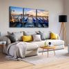 3 Panels Framed Wharf Canvas Wall Art Decor,3 Pieces Mordern Canvas Decoration Painting for Office,Dining room,Living room