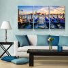 3 Panels Framed Wharf Canvas Wall Art Decor,3 Pieces Mordern Canvas Decoration Painting for Office,Dining room,Living room