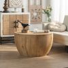 31.50"Vintage Style Bucket Shaped Coffee Table for Office, Dining Room and Living Room(Same SKU:W757P170149)