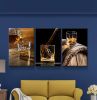 3 Panels Framed Canvas Whiskey Wall Art Decor,3 Pieces Mordern Canvas Painting Decoration Painting for Chrismas Gift, Office,Dining room,Living room