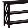 Deep Merlot Sofa Table with 2-shelf