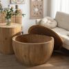 31.50"Vintage Style Bucket Shaped Coffee Table for Office, Dining Room and Living Room(Same SKU:W757P170149)