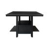 Charcoal Gray Finish Counter Height Table with Base Storage Casual Style Dining Kitchen Furniture 1pc