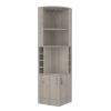 Isabelle 8-Bottle 2-Shelf Bar Cabinet Light Gray