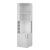 Isabelle 8-Bottle 2-Shelf Bar Cabinet White