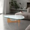 Light walnut color Triangle coffee table