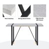 Modern Dining Table, 55 inch Kitchen Table for 4 People, Rectangular Dinner Table for Dining Room, Home Office, Living Room Furniture, Easy Assembly,