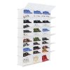 12-Tier Portable 72 Pair Shoe Rack Organizer 36 Grids Tower Shelf Storage Cabinet Stand Expandable for Heels, Boots, Slippers, White