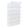 12-Tier Portable 72 Pair Shoe Rack Organizer 36 Grids Tower Shelf Storage Cabinet Stand Expandable for Heels, Boots, Slippers, White