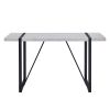 Modern Dining Table, 55 inch Kitchen Table for 4 People, Rectangular Dinner Table for Dining Room, Home Office, Living Room Furniture, Easy Assembly,