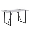 Modern Dining Table, 55 inch Kitchen Table for 4 People, Rectangular Dinner Table for Dining Room, Home Office, Living Room Furniture, Easy Assembly,