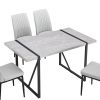 Modern Dining Table, 55 inch Kitchen Table for 4 People, Rectangular Dinner Table for Dining Room, Home Office, Living Room Furniture, Easy Assembly,