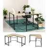 L Shaped Computer Desk PC Laptop Table Wood Workstation Home Office Furniture